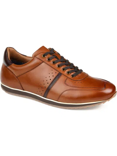 Shop Thomas & Vine Fenway Mens Leather Wingtip Oxfords In Brown