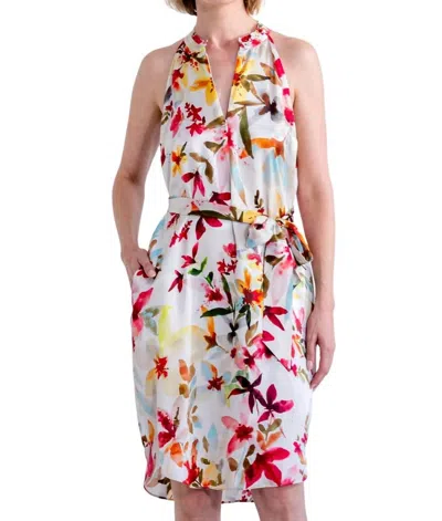 Shop Go By Go Silk Scuba Dress In Garden Party Floral In Multi