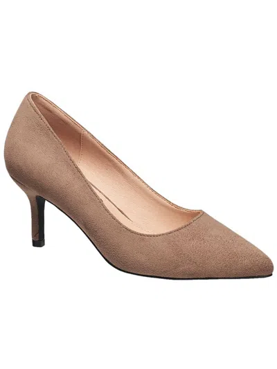 Shop French Connection Kate Womens Faux Suede Vegan Pumps In Beige