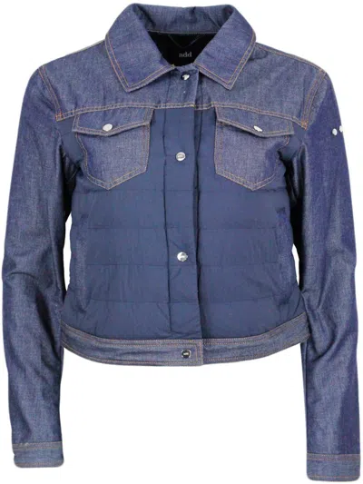 Shop Add Denim Down Jacket Clothing In Blue