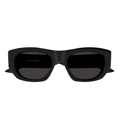 Alexander Mcqueen Eyewear Rectangle Frame Sunglasses In Black