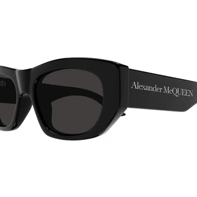 Alexander Mcqueen Eyewear Rectangle Frame Sunglasses In Black