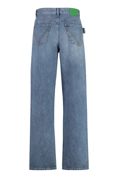 Shop Bottega Veneta 5-pocket Straight-leg Jeans In Denim