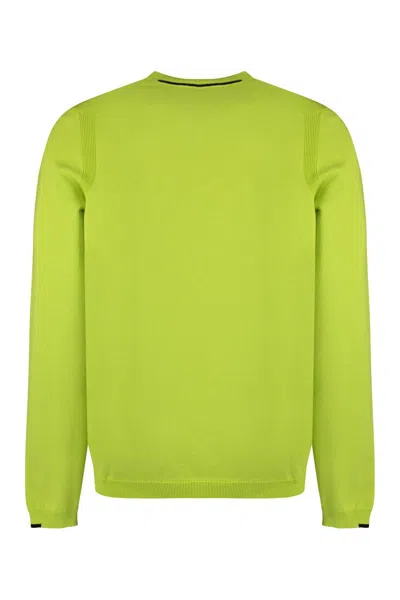 Shop Hugo Boss Boss Cotton Crew-neck Sweater In Green