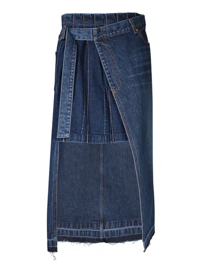 Shop Sacai Skirts In Blue