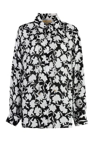 Shop Michael Kors Printed Viscose Shirt In White