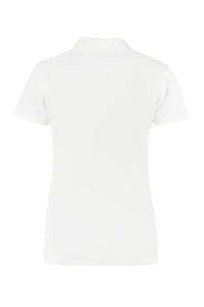 Shop Polo Ralph Lauren Stretch Cotton Piqué Polo Shirt In White