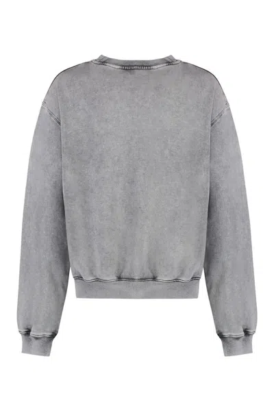 Shop Acne Studios Cotton Crew-neck Sweatshirt In Grey