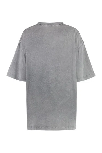Shop Acne Studios Cotton Crew-neck T-shirt In Grey