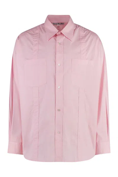 Shop Acne Studios Cotton Shirt In Pink