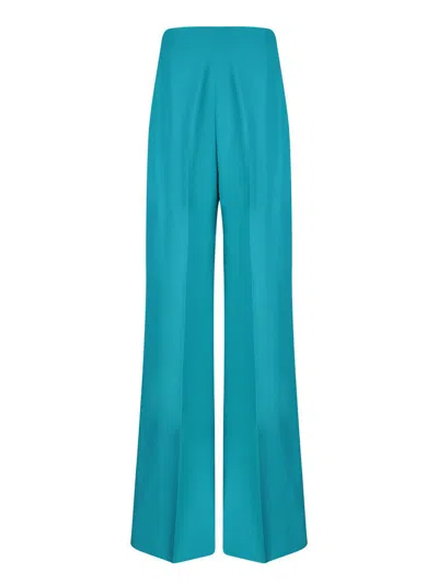 Shop Alberta Ferretti Trousers In Blue