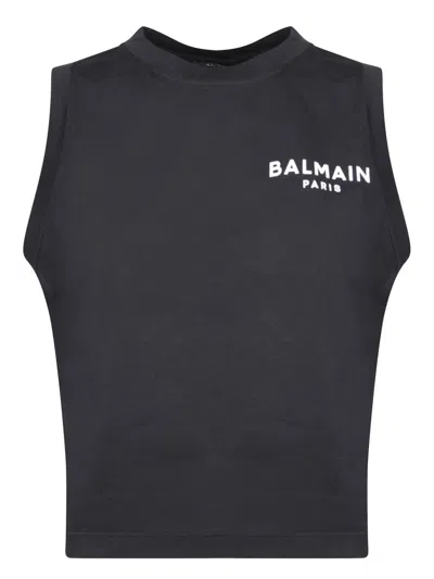 Shop Balmain Tops In Black