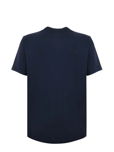 Fay T-shirt With Logo Embroidery In Blue