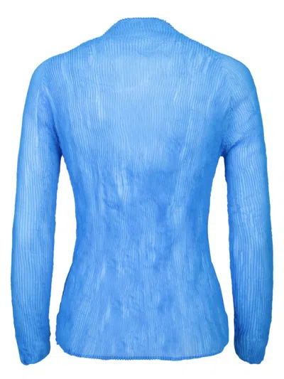 Shop Issey Miyake Tops In Blue