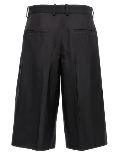 Shop Jil Sander Wool Bermuda Shorts In Black