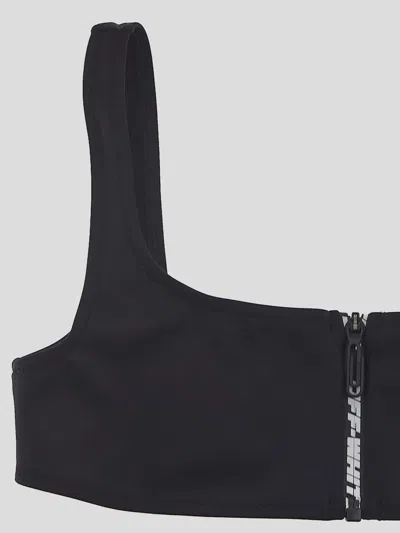 Shop Off-white Two-pieces Swimsuit With Zip In Black