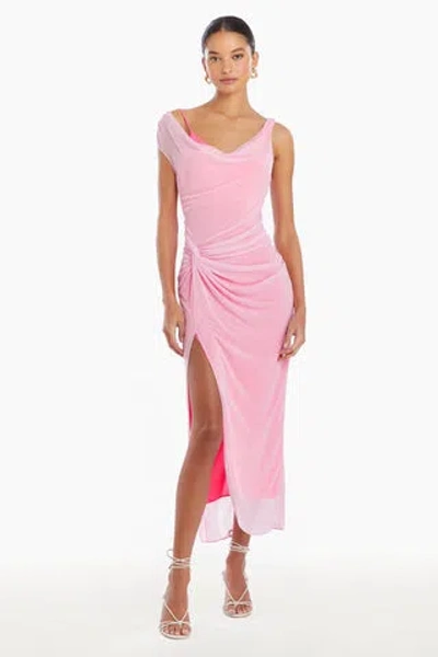 Shop Amanda Uprichard Aliana Dress In Light Pink,hot Pink