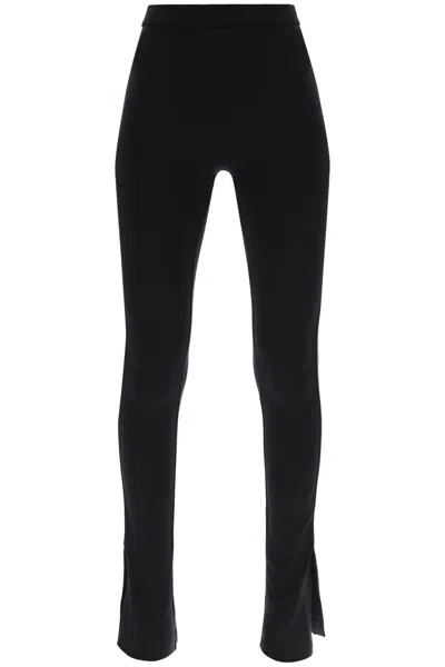 Shop Off-white Logo Banded Leggings With Seven In Nero
