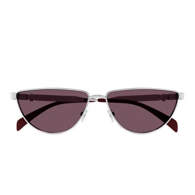 Shop Alexander Mcqueen Sunglasses In Silver