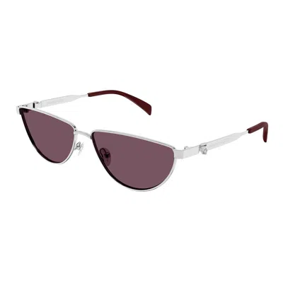 Shop Alexander Mcqueen Sunglasses In Silver