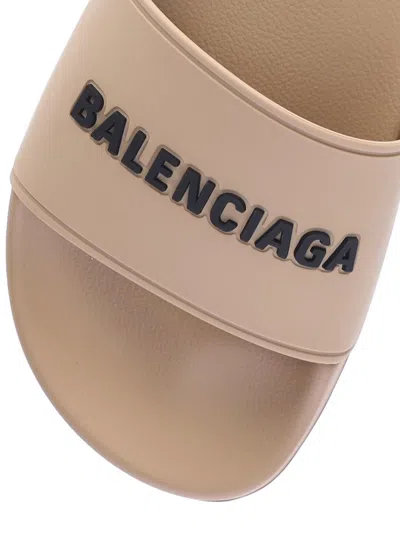 Shop Balenciaga Sandals In Beige