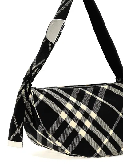 Shop Burberry Shoulder Bag 'messenger Shield' In Black