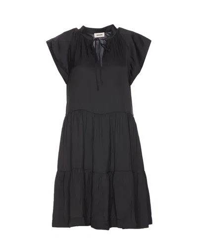 Zadig & Voltaire Rito Satin Shift Dress In Black