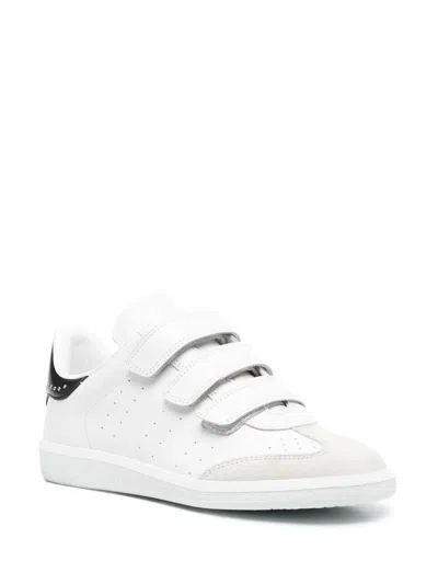 Shop Isabel Marant Beth Ripped Sneakers In White