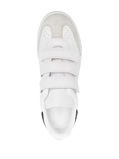 Shop Isabel Marant Beth Ripped Sneakers In White