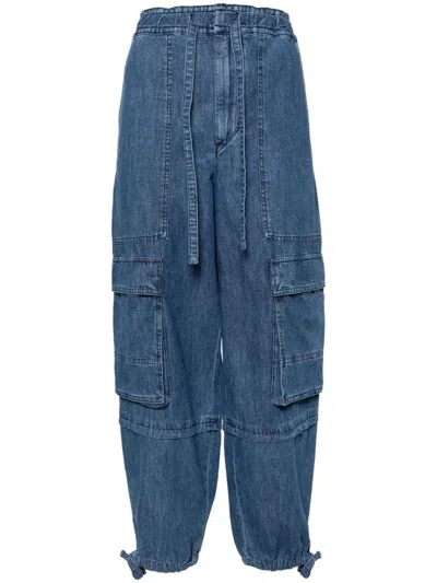 Shop Isabel Marant Étoile Ivy Wide Leg Jeans In Blue