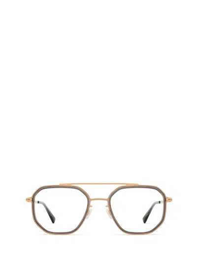 Shop Mykita Eyeglasses In A83-champagne Gold/clear Ash