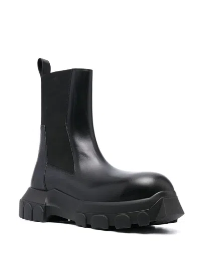 Shop Rick Owens Bozo Tractor Beatle Boots In Black
