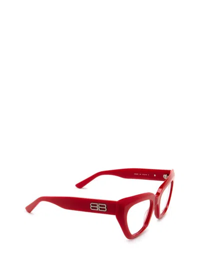 Shop Balenciaga Eyeglasses In Red