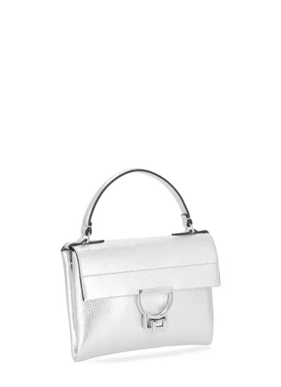 Coccinelle Arlettis Mini Shoulder Bag In Silver