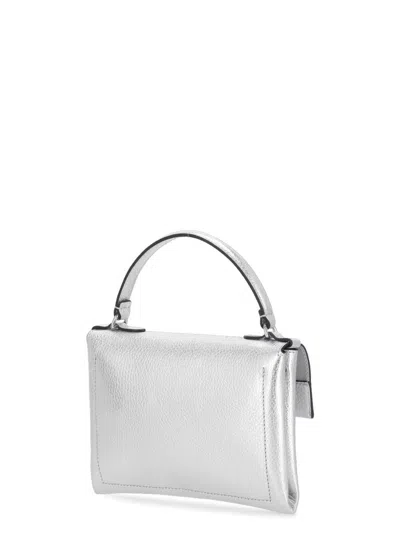 Coccinelle Arlettis Mini Shoulder Bag In Silver