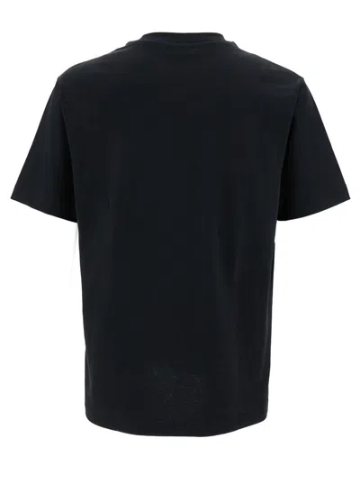 Shop Jacquemus Black Crewneck T-shirt With Logo Detail In Cotton Man