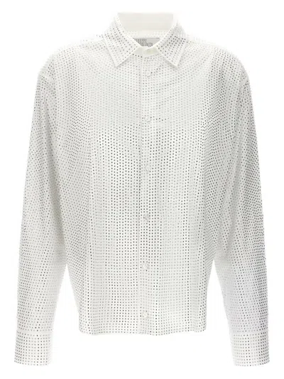 Shop Giuseppe Di Morabito Rhinestone Shirt In White