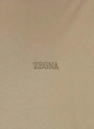 Shop Zegna T-shirts And Polos Green