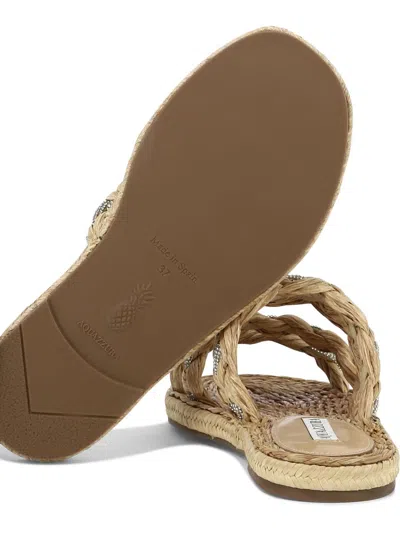 Shop Aquazzura "costiera" Sandals In Beige