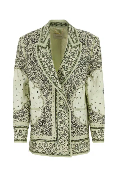 Zimmermann Matchmaker Linen Duster Jacket In Printed