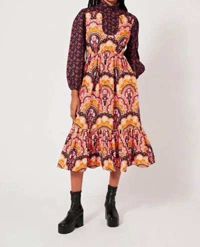 Shop Manoush Flower Fall Midi Dress In Prints In Multi