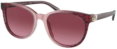 Shop Coach Women's 54mm Gradient Signature C Sunglasses Hc8350u-57098h-54 In Red