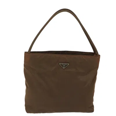 Shop Prada Tessuto Synthetic Shoulder Bag () In Brown