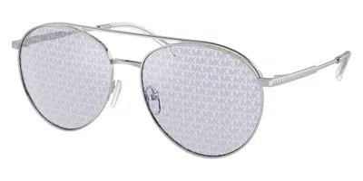 Shop Michael Kors Women's Arches 58mm Sunglasses Mk1138-1153r0-58 In Silver
