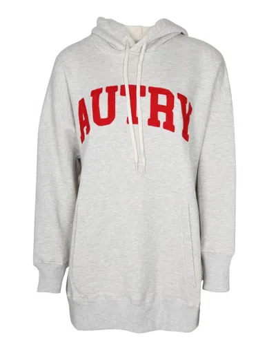 Autry Oversized Sweatshirt With Hood In Melange