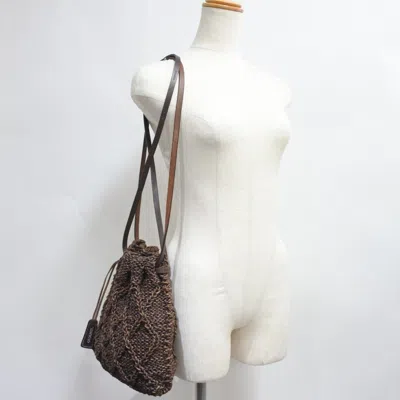 Pre-owned Chanel Braided Brown Leather Shoulder Bag ()