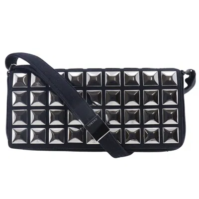 Pre-owned Chanel Chocolate Bar Black Cotton Shoulder Bag ()