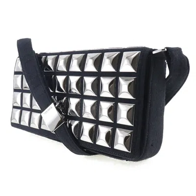 Pre-owned Chanel Chocolate Bar Black Cotton Shoulder Bag ()