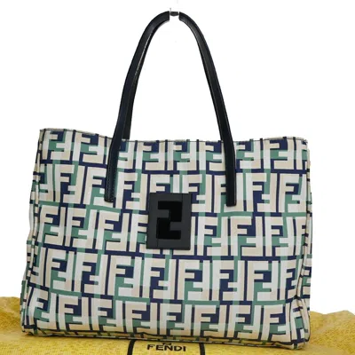 Shop Fendi Zucca Multicolour Canvas Shoulder Bag ()