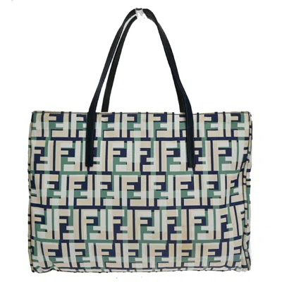 Shop Fendi Zucca Multicolour Canvas Shoulder Bag ()